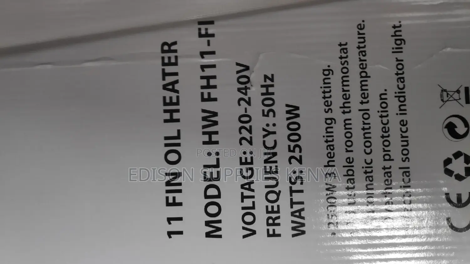 Room Heater 11-Fin Oil Heater for Big Spaces, Houses 2500w