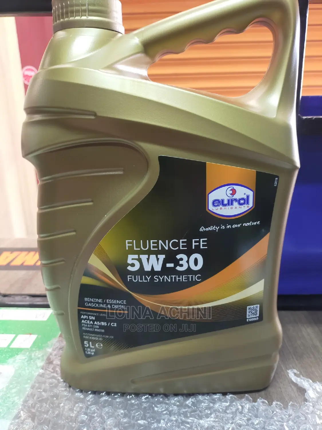 Fully Synthetic 5w-30 Eurol Gasoline and Diesel Oil.