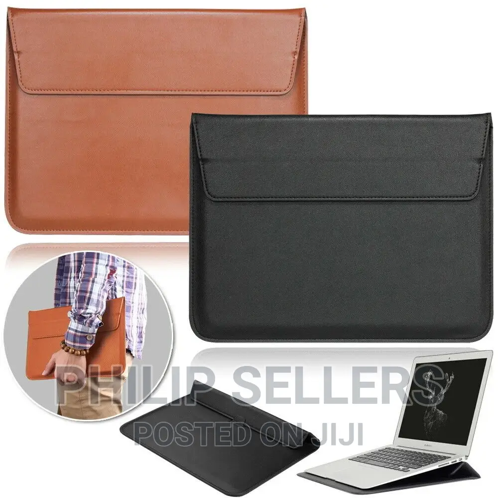 Slim Sleeve Leather Laptop Bag Stand Case for 11 Inch 13