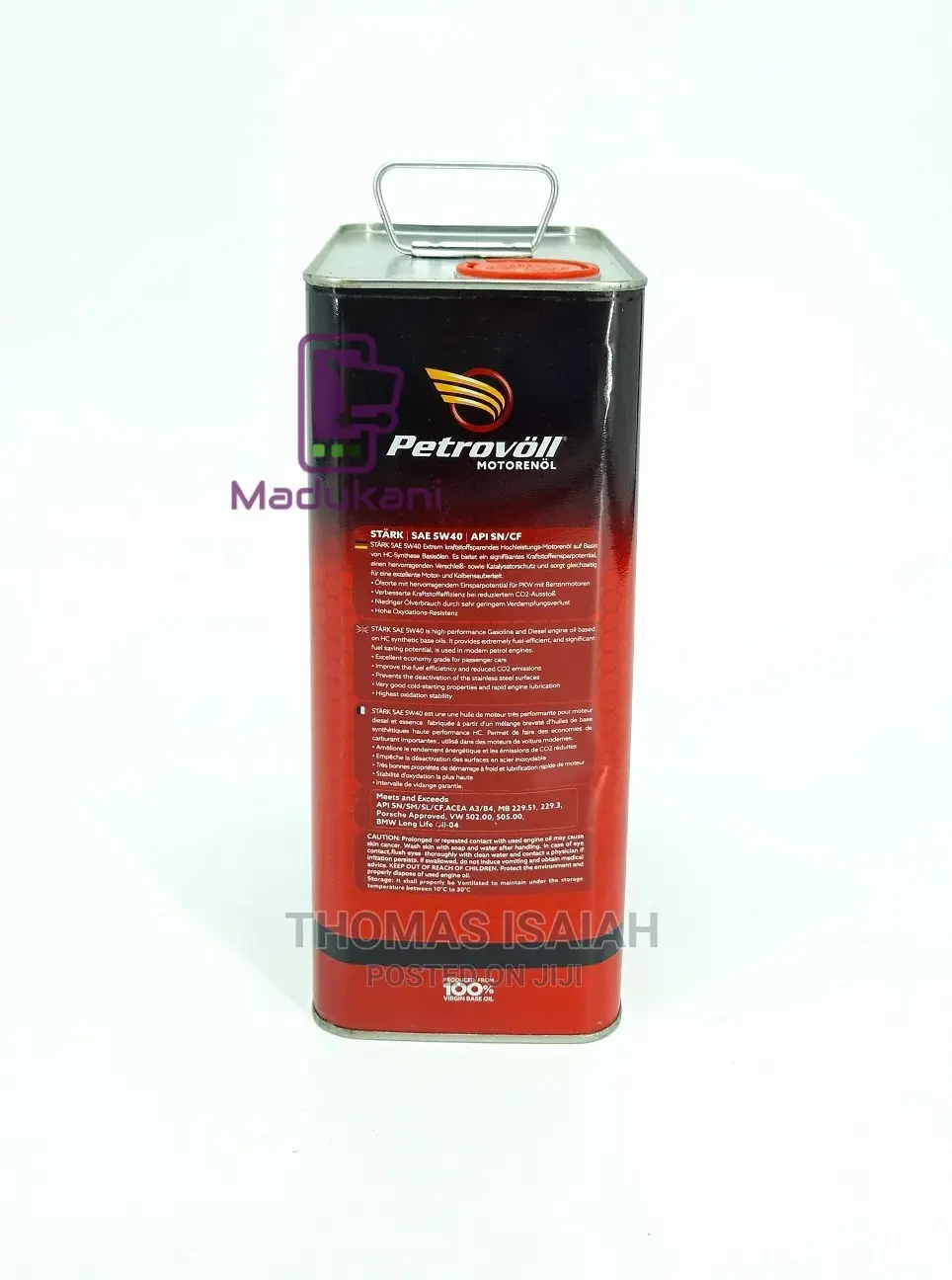 Petrovöll Stärk SAE 5W40 Fully Synthetic Engine Oil 10,000km