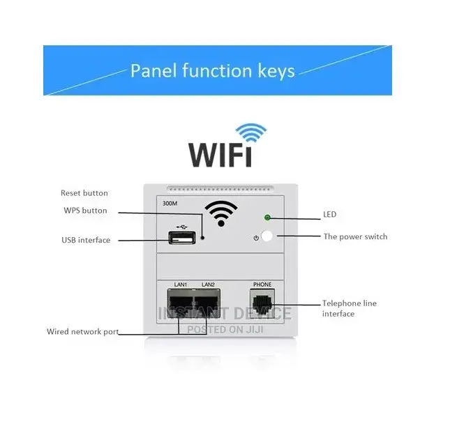 Generic 300mbps in Wall Wifirepeater Router Access Point