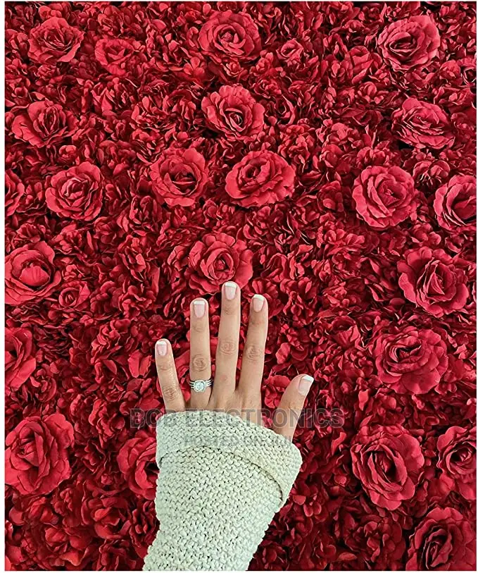 Red Floral Wall Panel