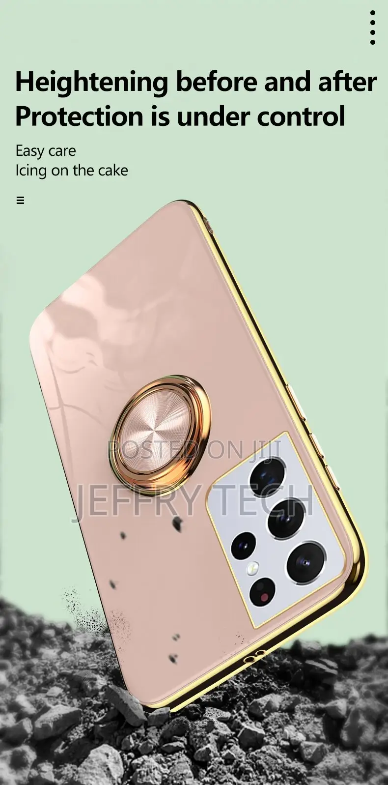 Luxury Ring Silicone Phone Case Samsung Galaxy S22 S21 S20