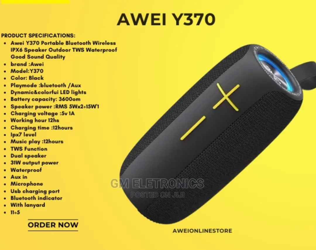 Awei Outdoor Bluetooth Speaker.(Y370)