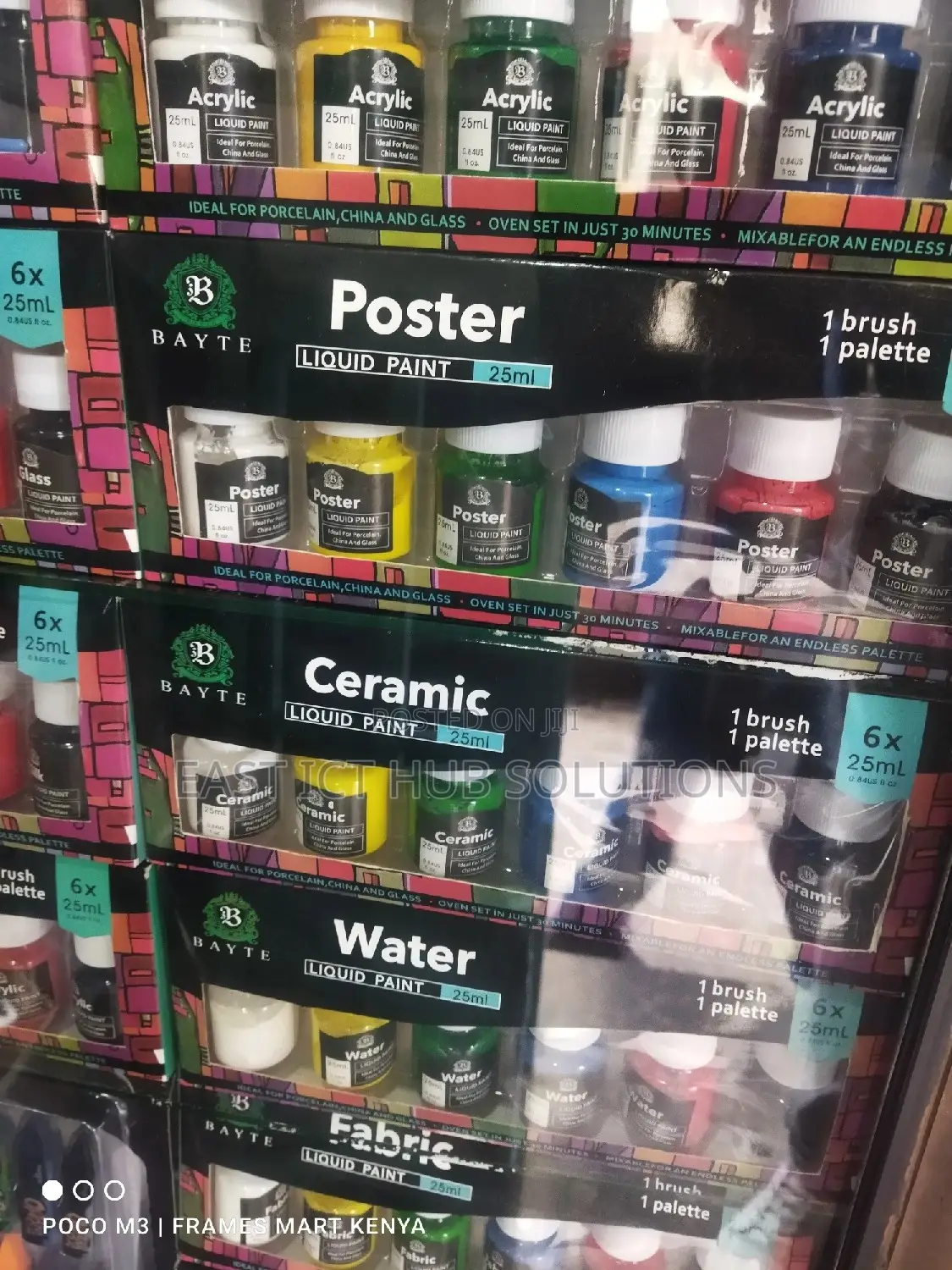 Ceramic Acrylic Paint Set, All Colors Artists Kids Adults
