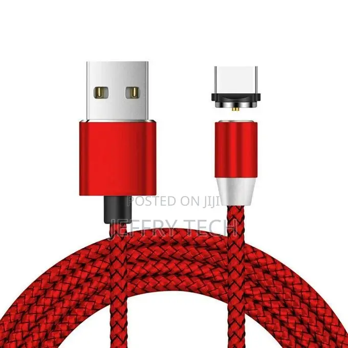 USB to USB-C / Type-C Magnetic Metal Connector Nylon Two-Col