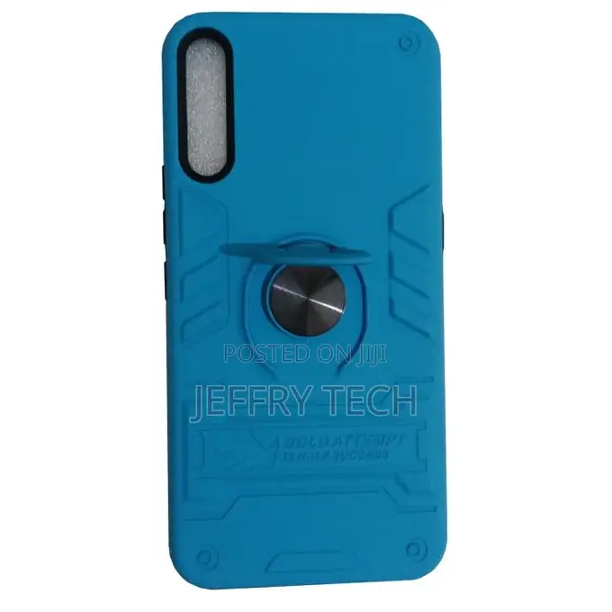 Ring Cover Phone Case for Tecno Camon 12pro Blue