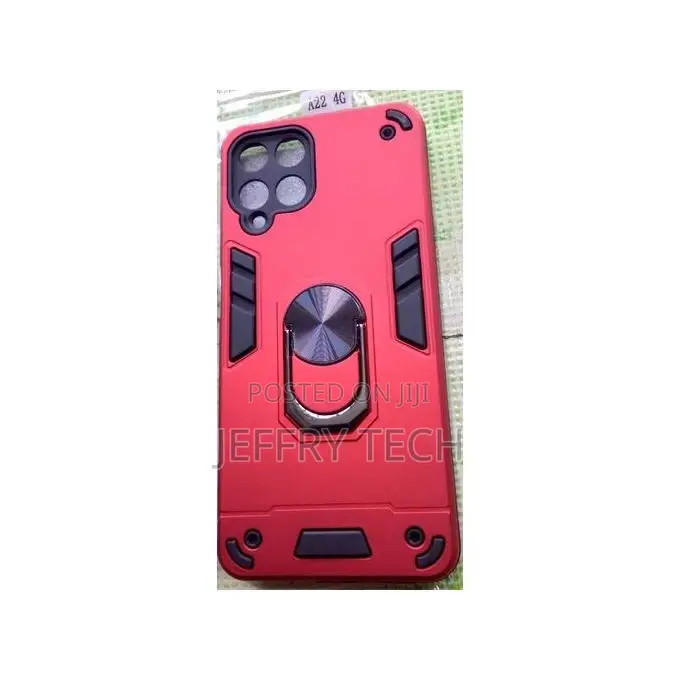 Ring Cover Phone Case for Samsung Galaxy A22 Red