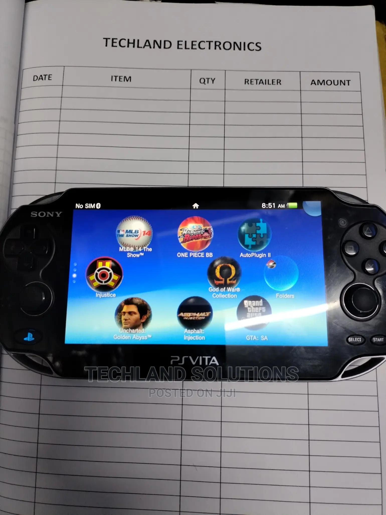 Black SONY Ps Vita /Playstation Vita With 10 Games