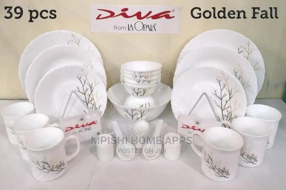 39pcs Dinner Set Golden Fall