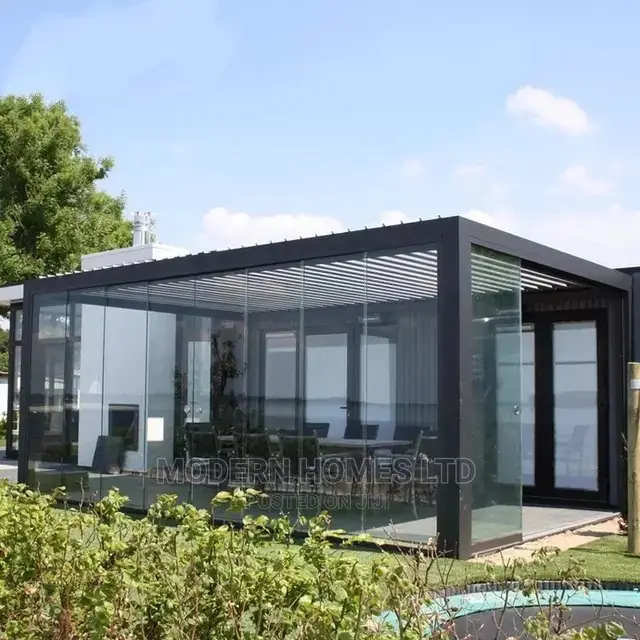 Outdoor Modern Heavy Duty Steel Pergola