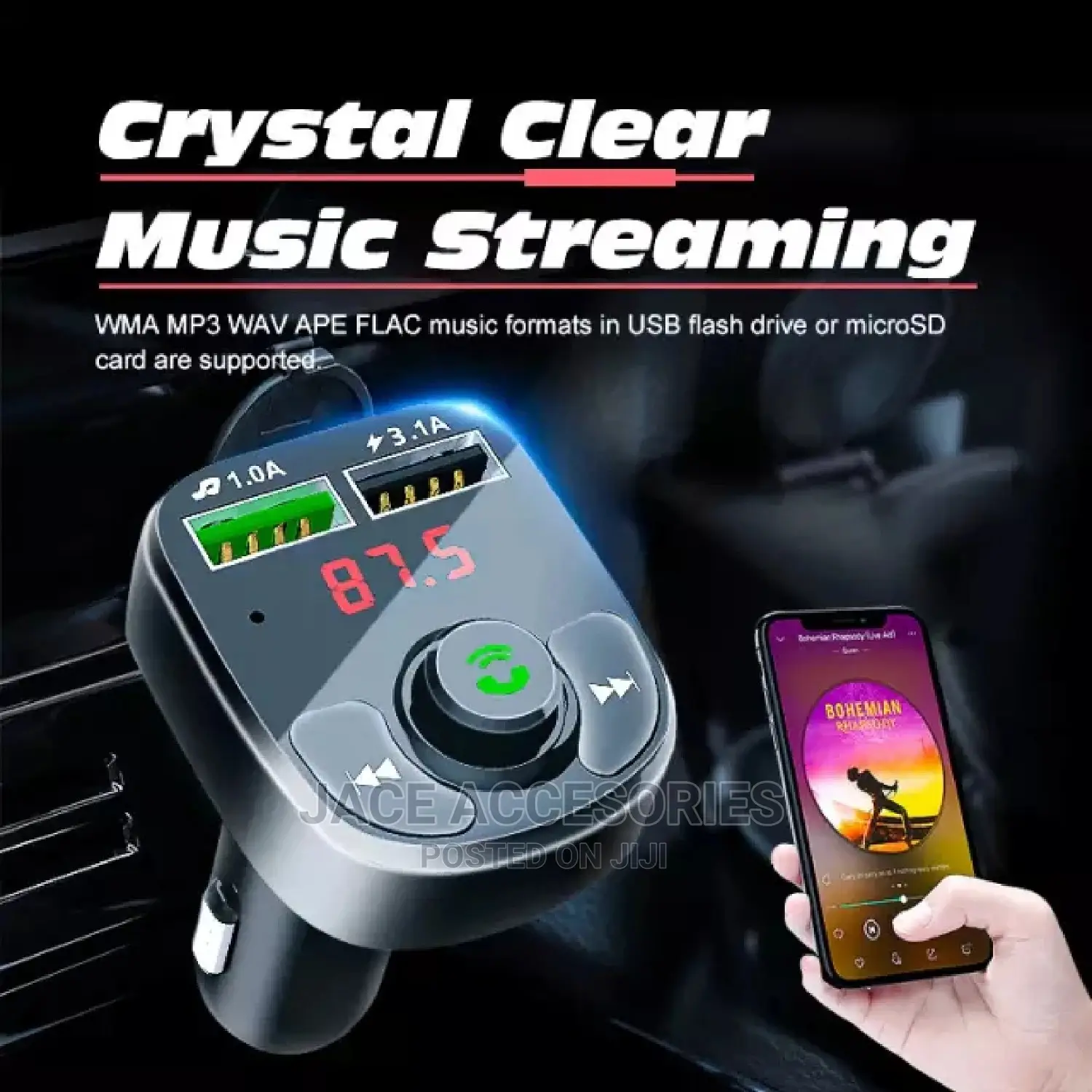 Car Fm Modulator Bluetooth, Quick Charge 3.0 Ports