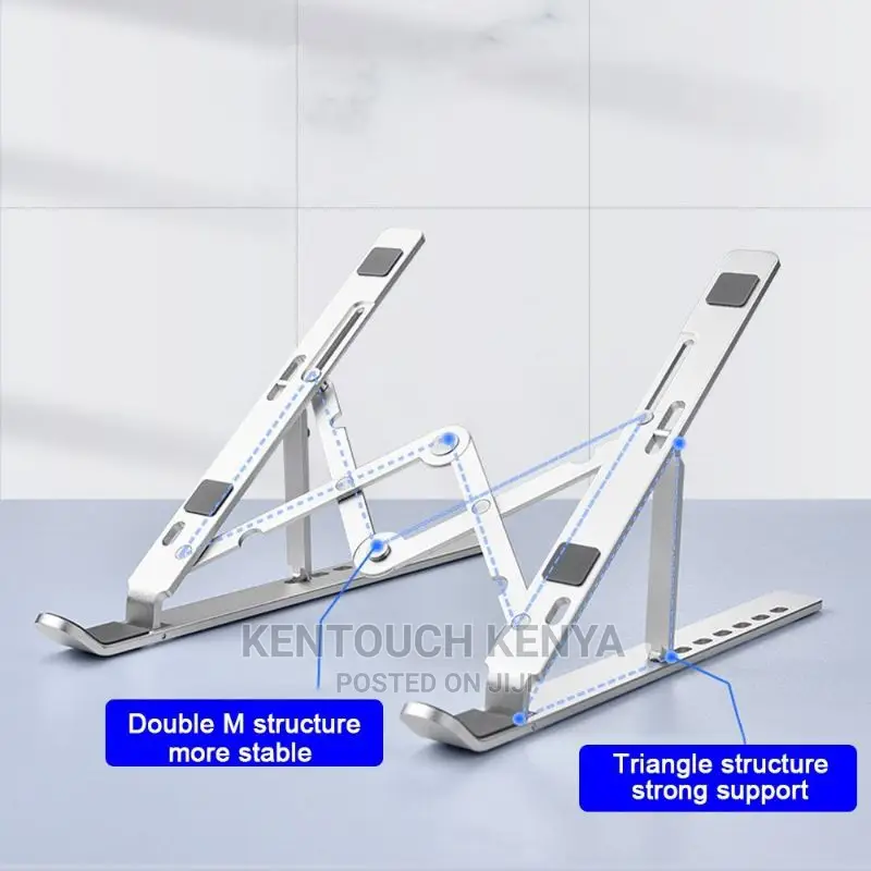 Metallic Aluminium Alloy Laptop Stand Portable Foldable