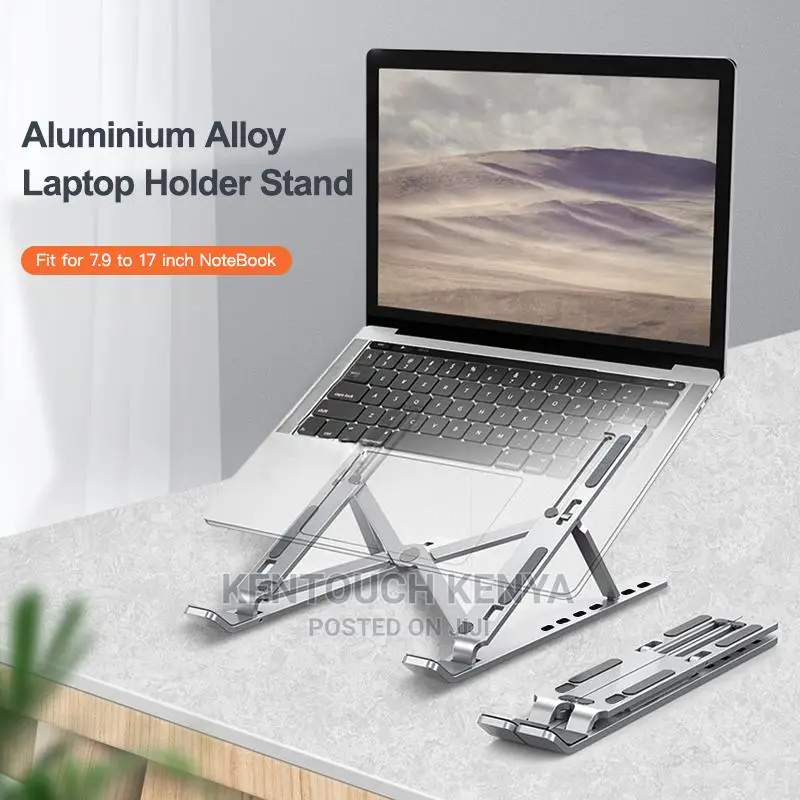 Metallic Aluminium Alloy Laptop Stand Portable Foldable