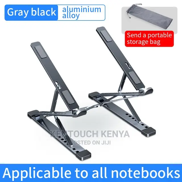 Metallic Aluminium Alloy Laptop Stand Portable Foldable