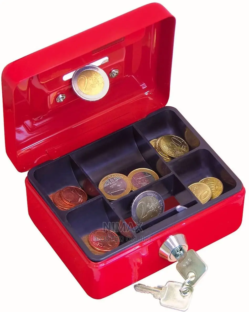 Small Cash Box With Key Lock and Money Slot 6''