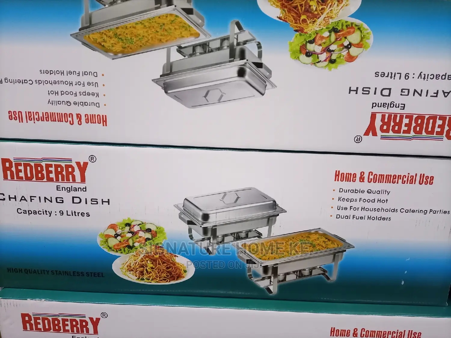 Single, Double, Triple Chafing Dishes.