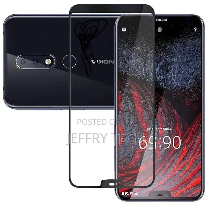 Case for Nokia 6.1 PLUS Full Glue 9D Tempered Glass Protect