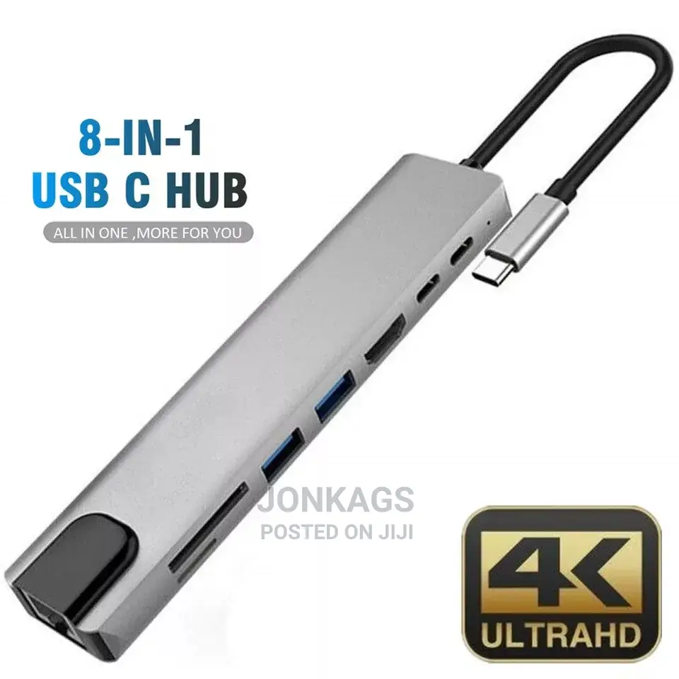 Type C 8 in 1:HDMI + PD +USB3.0*1+Usb2.0*1+TF+SD+USB C+RJ45