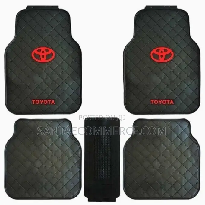 Toyota Branded 5 Seater Rubber Car Floor Mats Protects Your