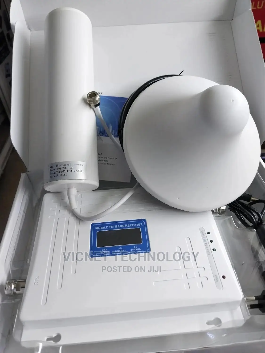 4G,3G,2G Triband GSM Signal Booster With 12dbi Omni Antenna