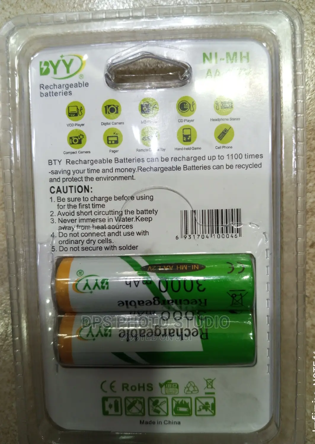 BYY Battery AA Rechargeable