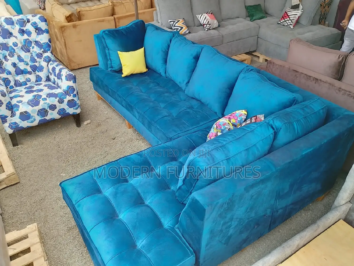 L Seat Sofa and Wingchair