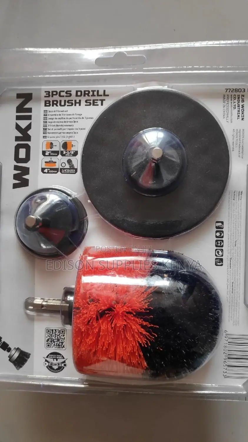Drill Brush Set 3pcs Wokin Drill Powered Cleaning Brush Set