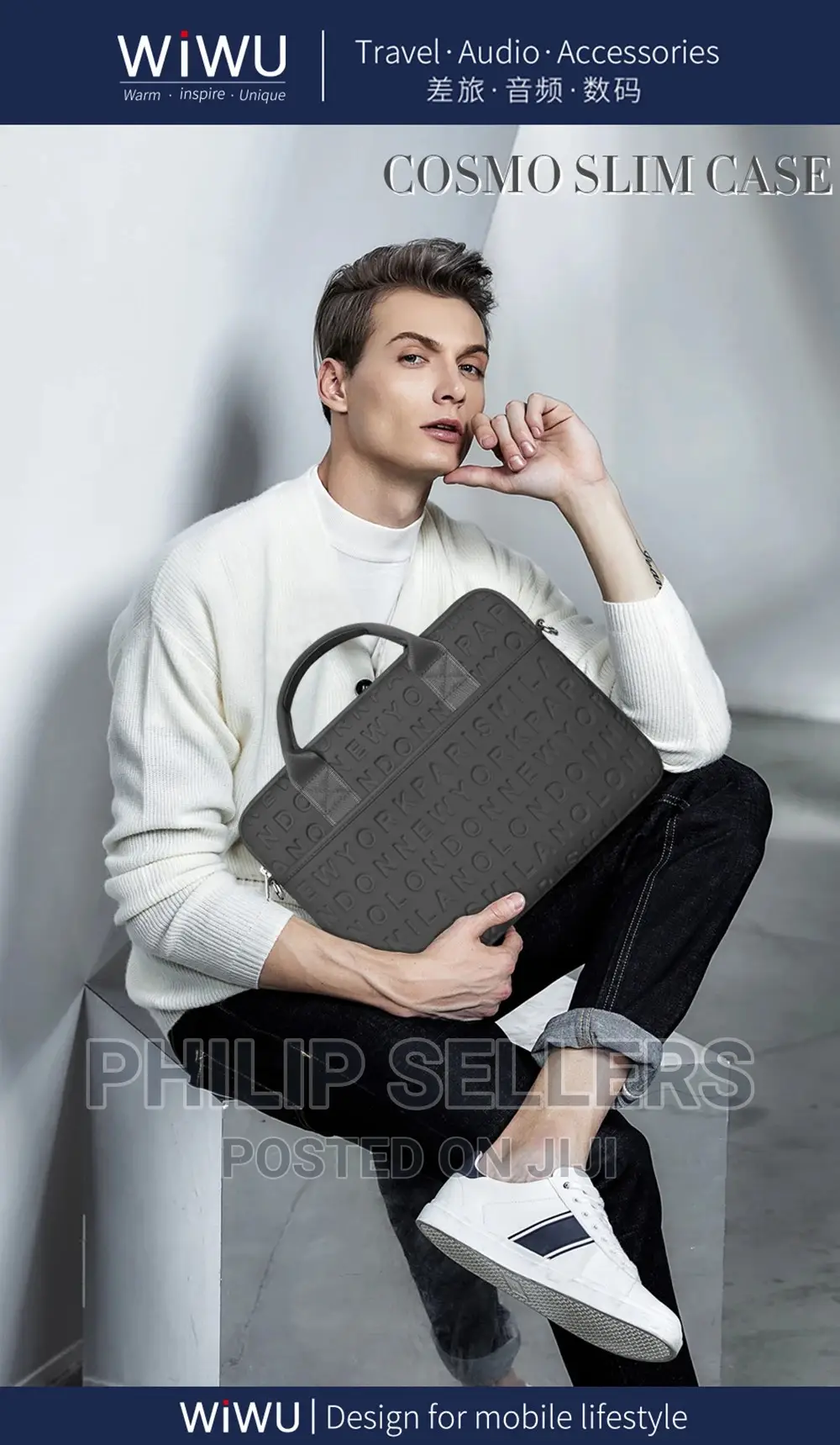 WIWU Laptop Bag Large Fashionable Laptop Sleeve Tote Bag Com