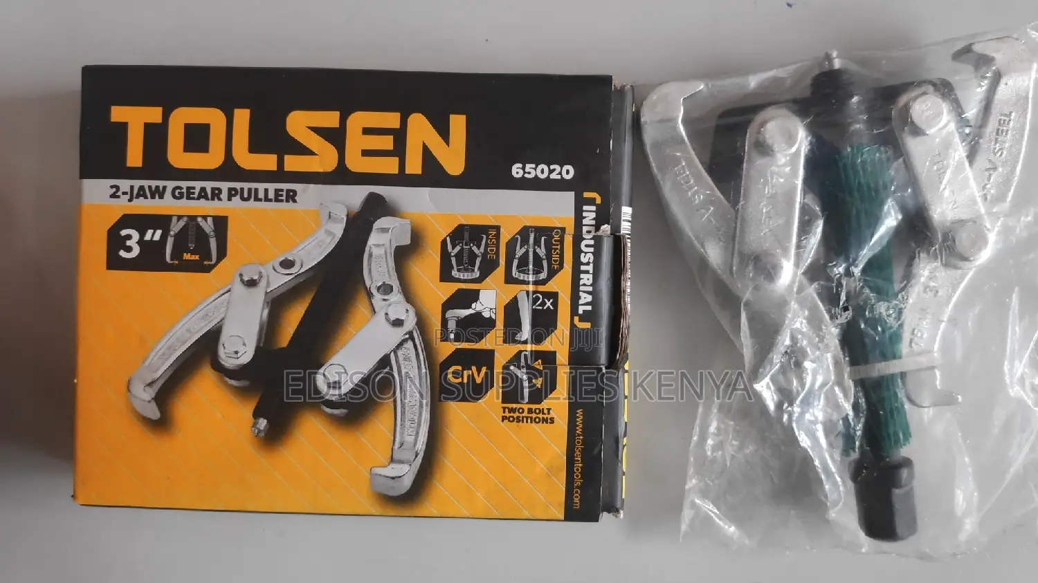 Gear Puller 2-Jaw 3" Tolsen 65020 2 Jaw Gear Puller 3 Inch
