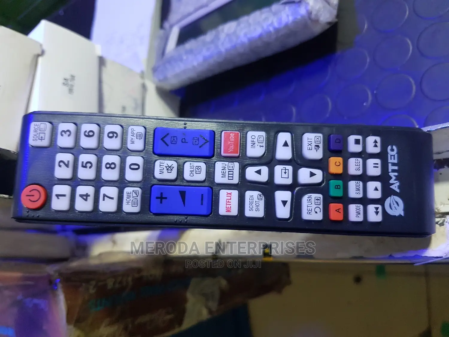 Amtec Tv Remote Black With Youtube Smart