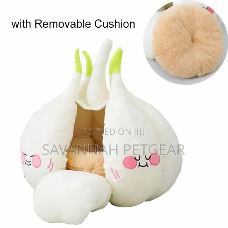 Garlic Tent Pet Bed With Cushion for Cats Small Dogs