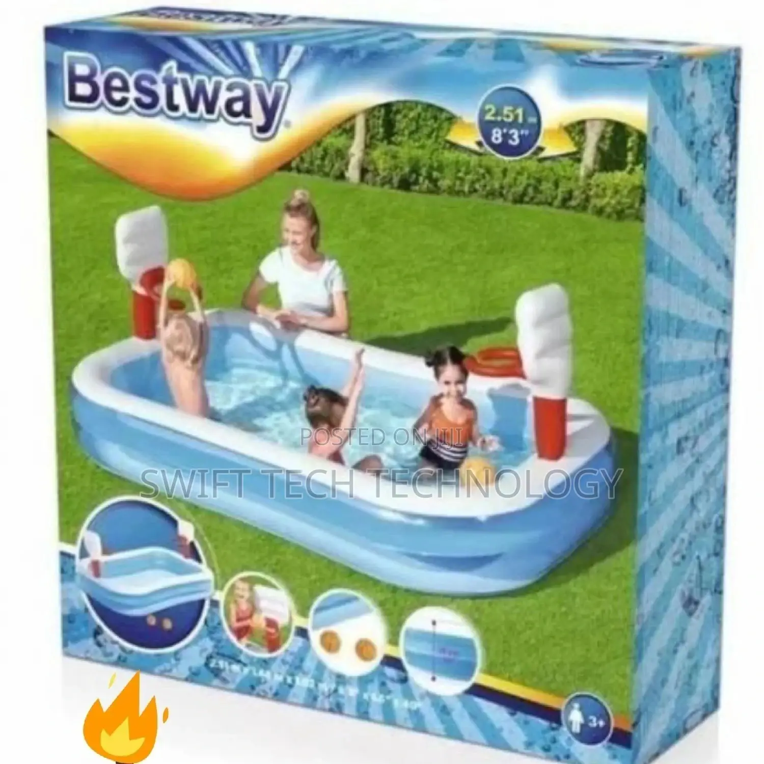 Inflatable Baby Pool With Manual Pump