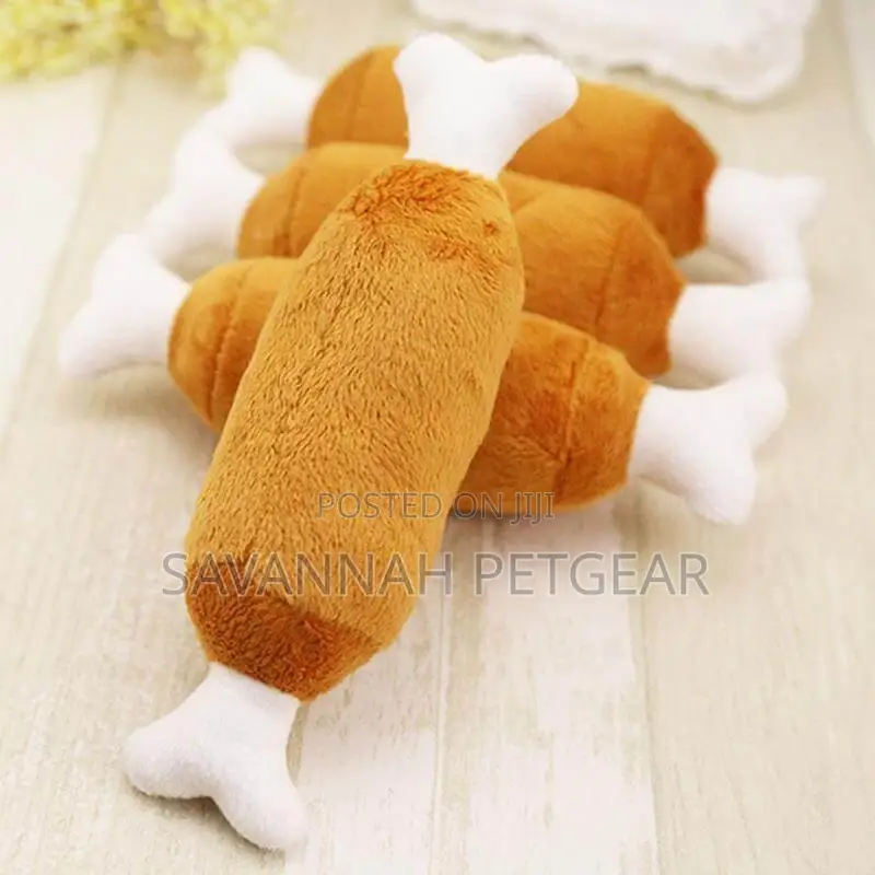 Fabric Chicken Leg Squeaky Chew Dog Toy