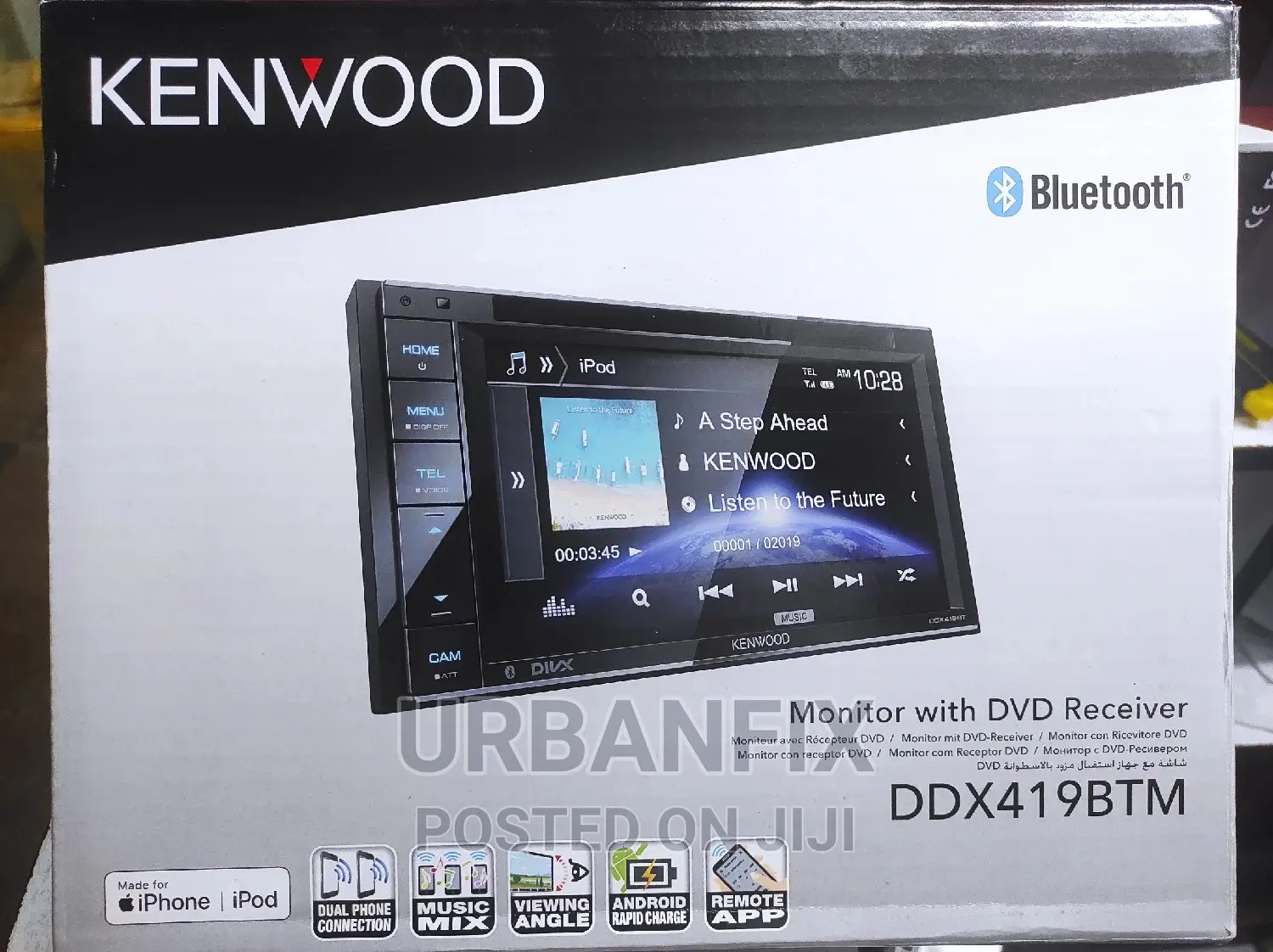 Kenwood (DDX419BTM) Bluetooth Monitor With DVD Receiver