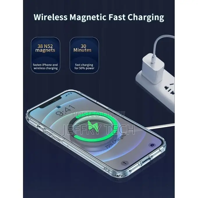 Magnetic Clear Case for iPhone 13 Pro