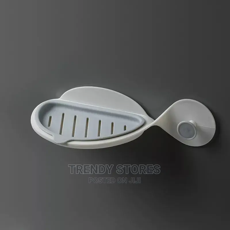 Fish Design Soap Holder With an Adhesive Tape