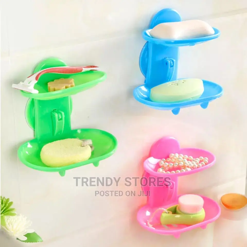 Suction Type Double Layer Soap Holder