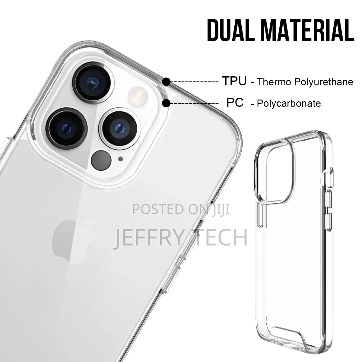 High Hardness Acrylic Crystal Clear Case for iPhone 11 12 13