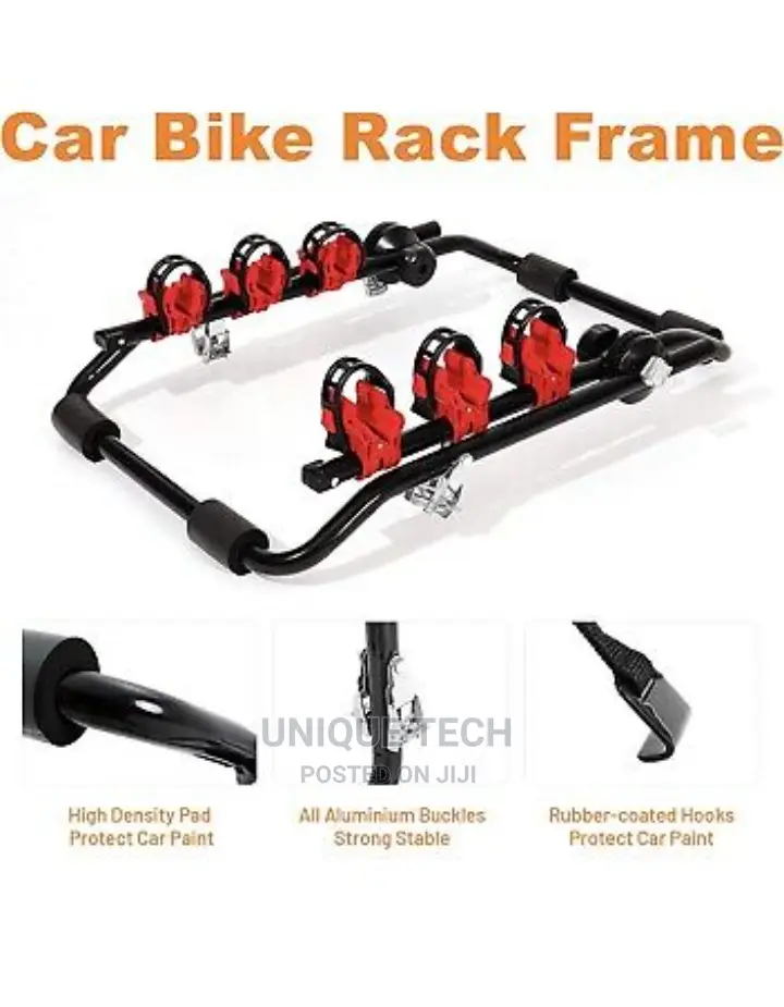 Road Bike Trunk Mount 3-Bike Car Carrier Rack