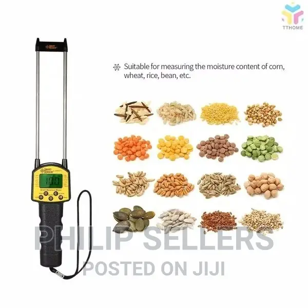 Grain Moisture Meter Hygrometer for Corn, Wheat, Rice, Beans