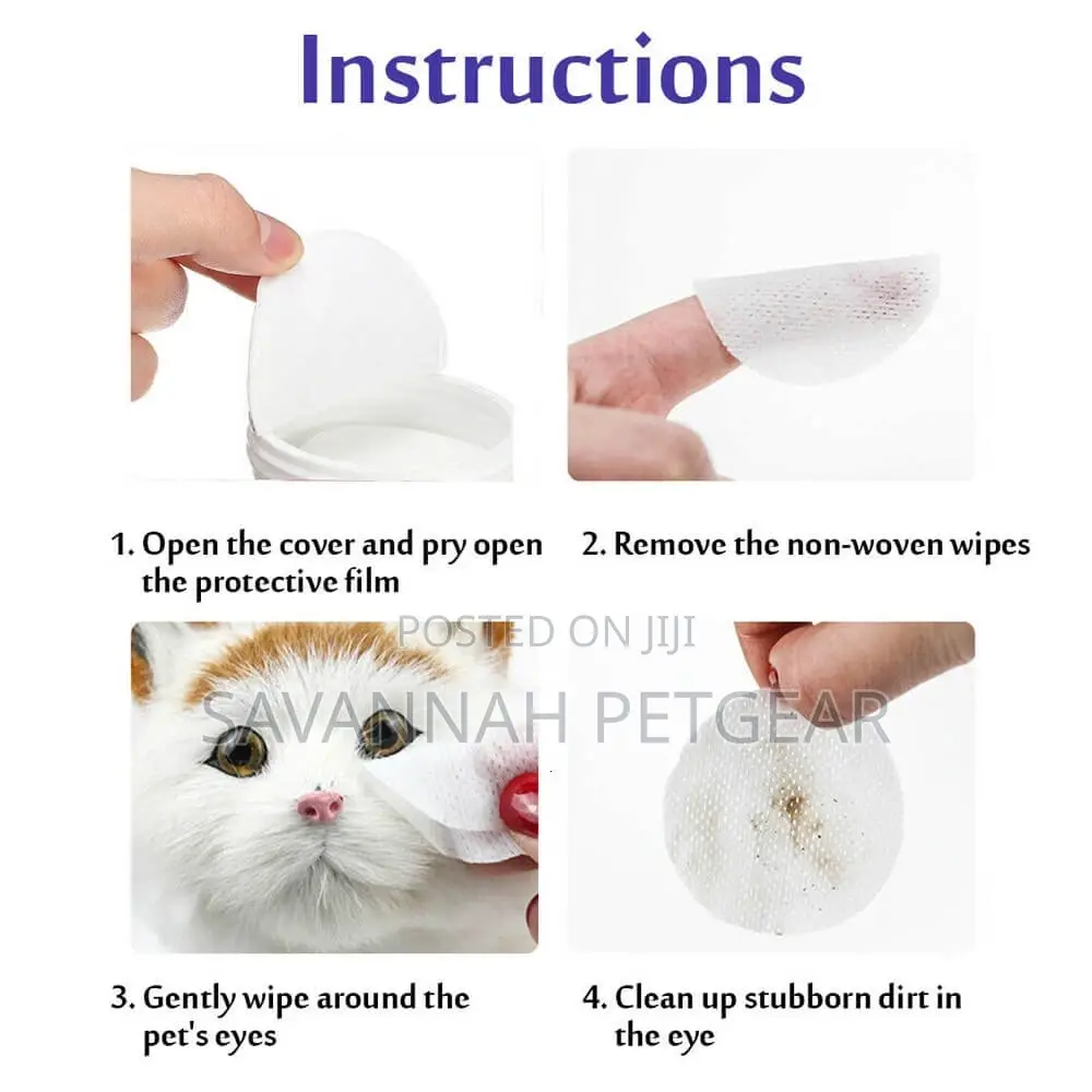 Pet Grooming Wet Wipes, Stain Removers 130 Pieces