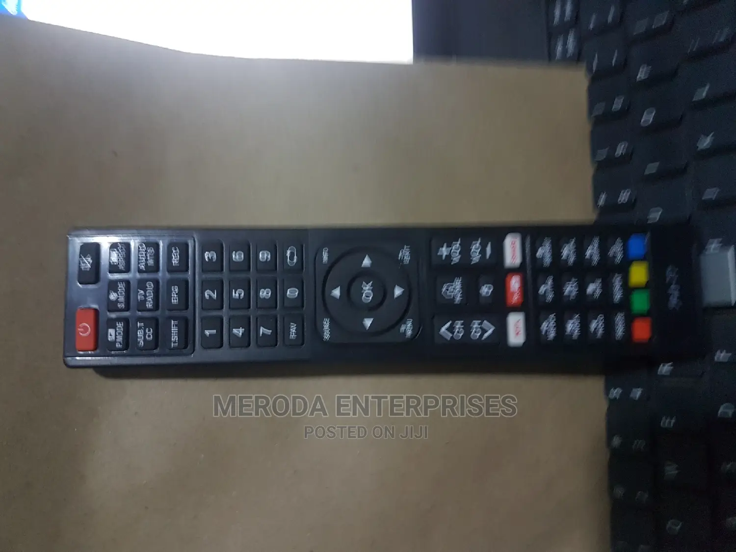 Fat-77 Smart Tv Remote Black With Youtube and Netflix
