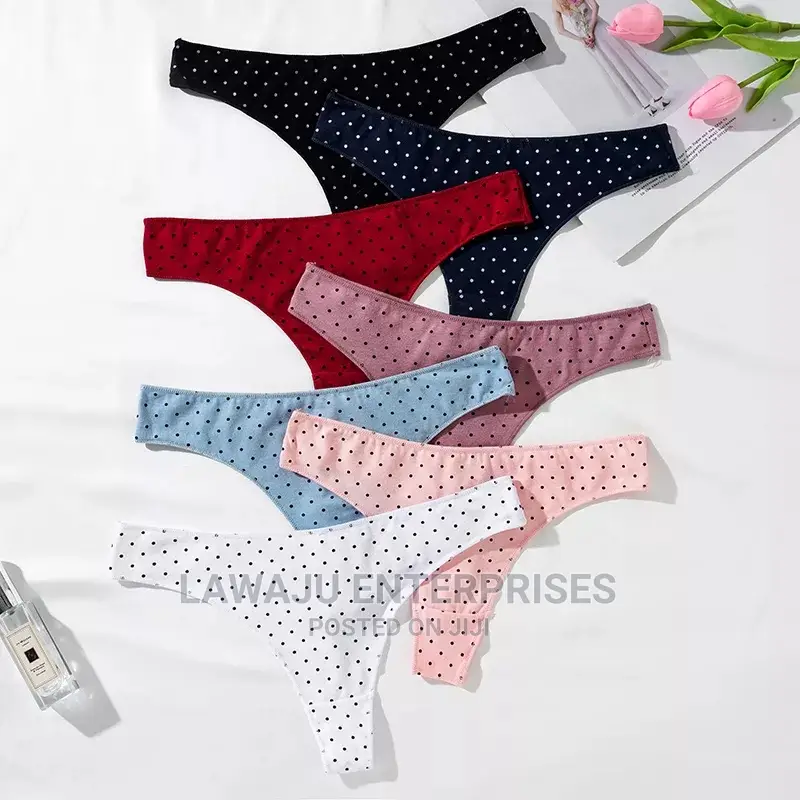 Polka Dot Cotton Ladies Briefs Panties (3pcs)