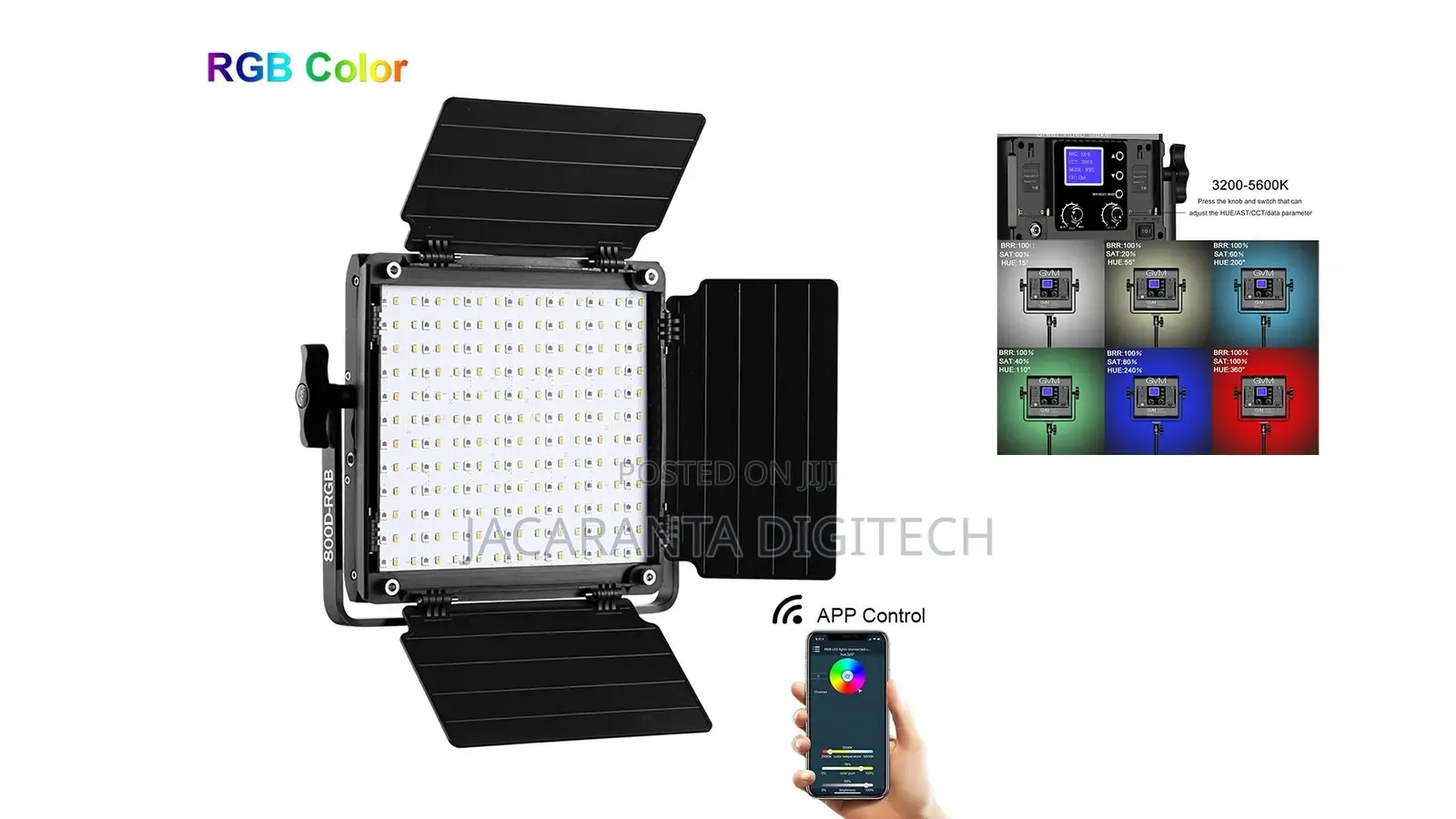 GVM 800d-RGB LED Studio Video Light