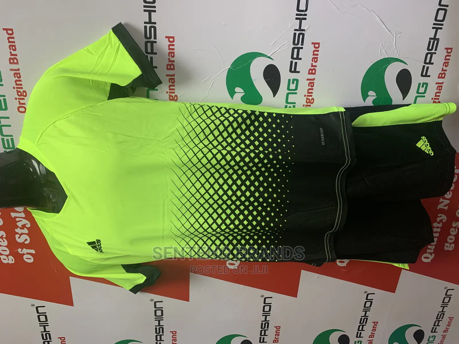Green Tshirt and Short Football Wear