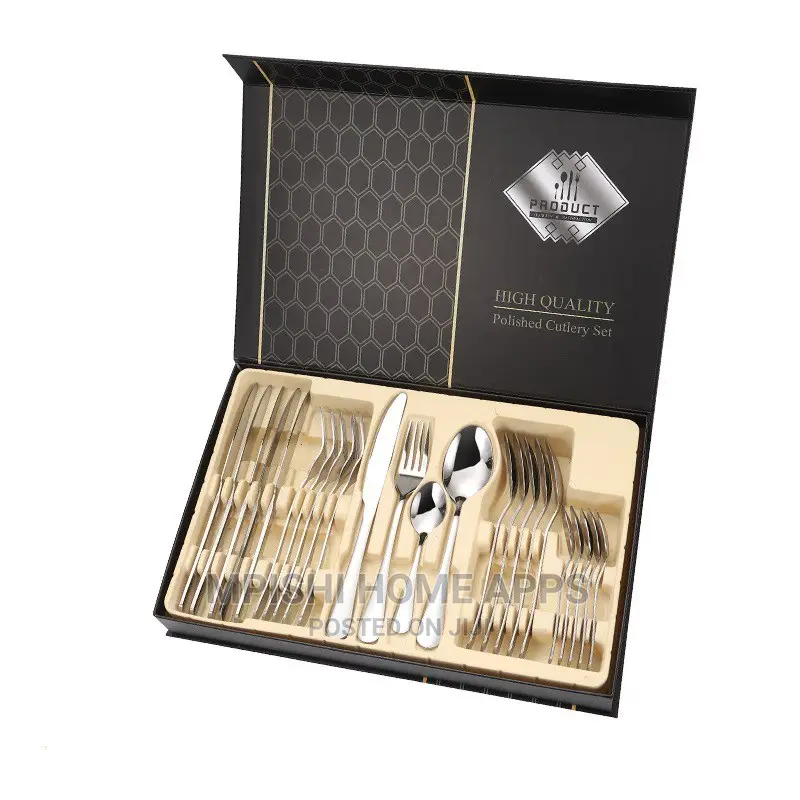 24pcs Polished Cutlery Set