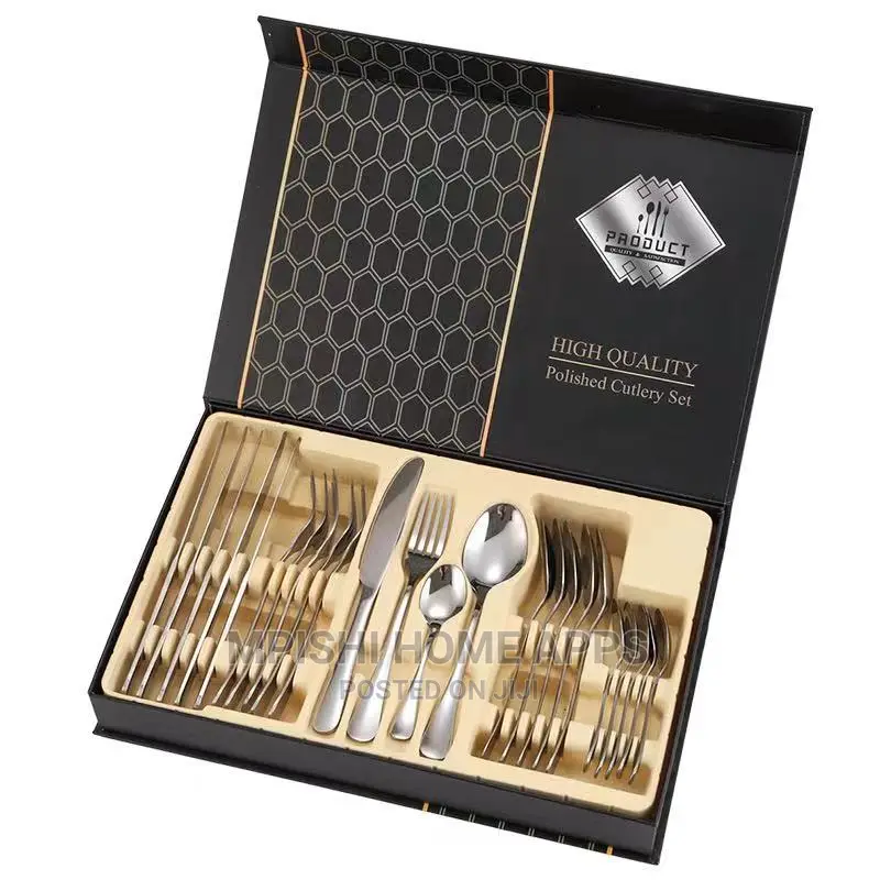 24pcs Polished Cutlery Set