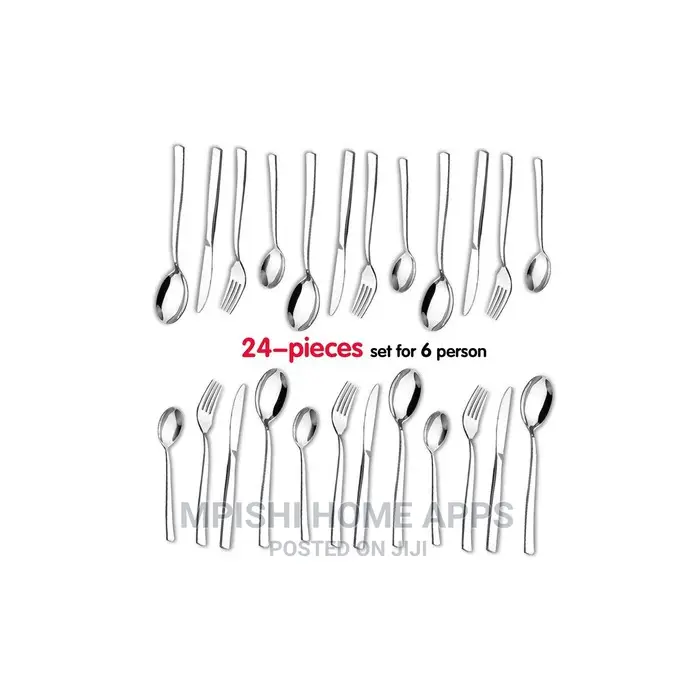 24pcs Polished Cutlery Set