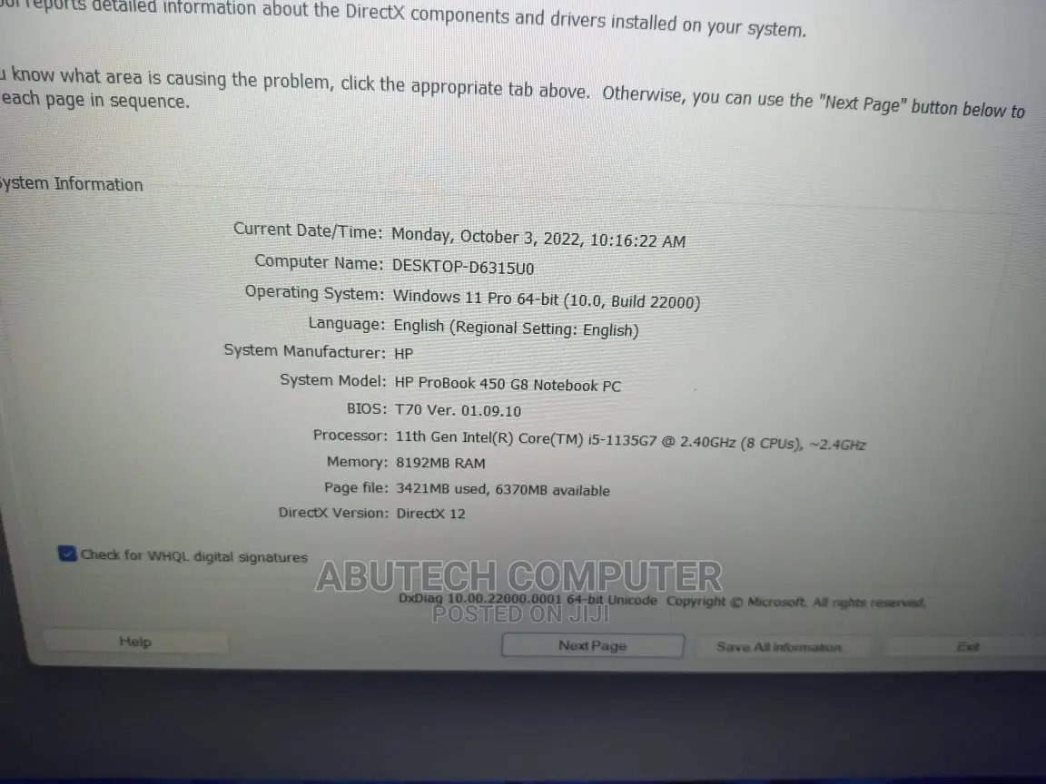 Laptop HP ProBook 450 G8 8GB Intel Core I5 SSD 256GB
